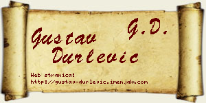 Gustav Durlević vizit kartica